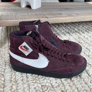 Nike Blazer Mid Rebel Sneakers in Burgundy Crush women’s 7. 5